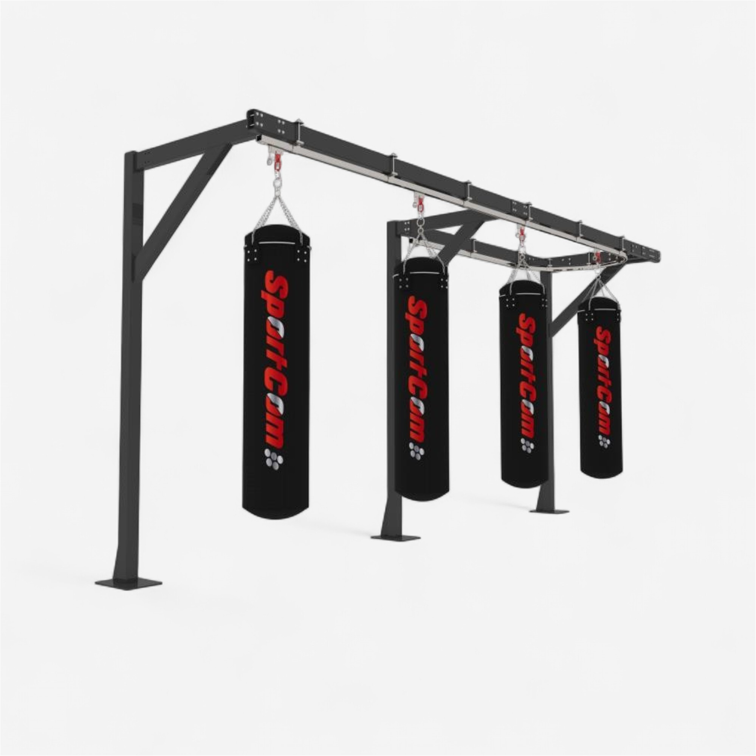 Rail de convoyage portique 4 sacs boxe sportcom - Sports de combat - Matériel boxe - SPORTCOM-Decathlon PRO - Clubs - Entreprises - Collectivités -