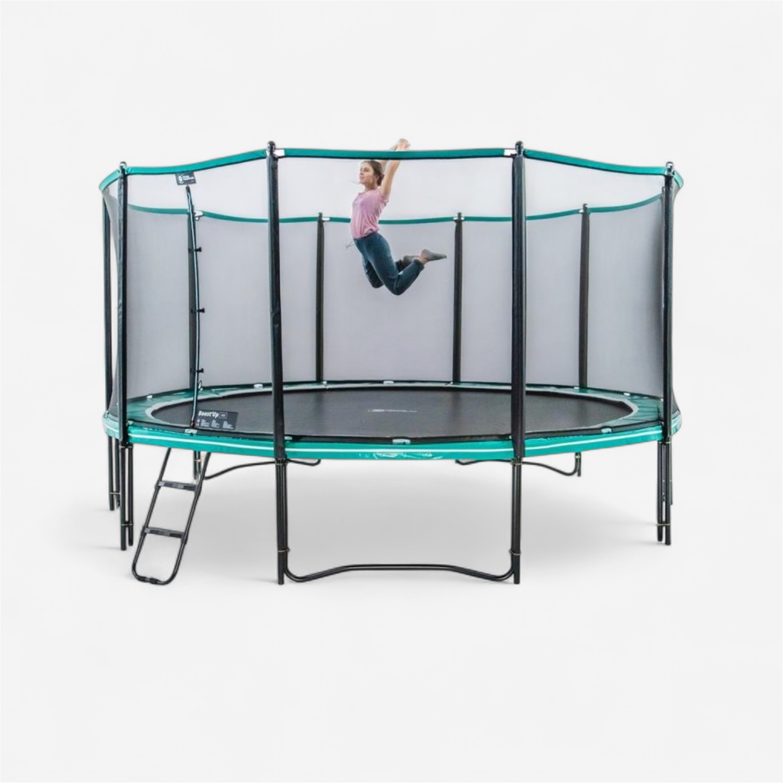 Trampoline exterieur boost up 490 cm avec filet - Trampolines - FRANCE TRAMPOLINE- Clubs - Entreprises - Collectivités - Associations