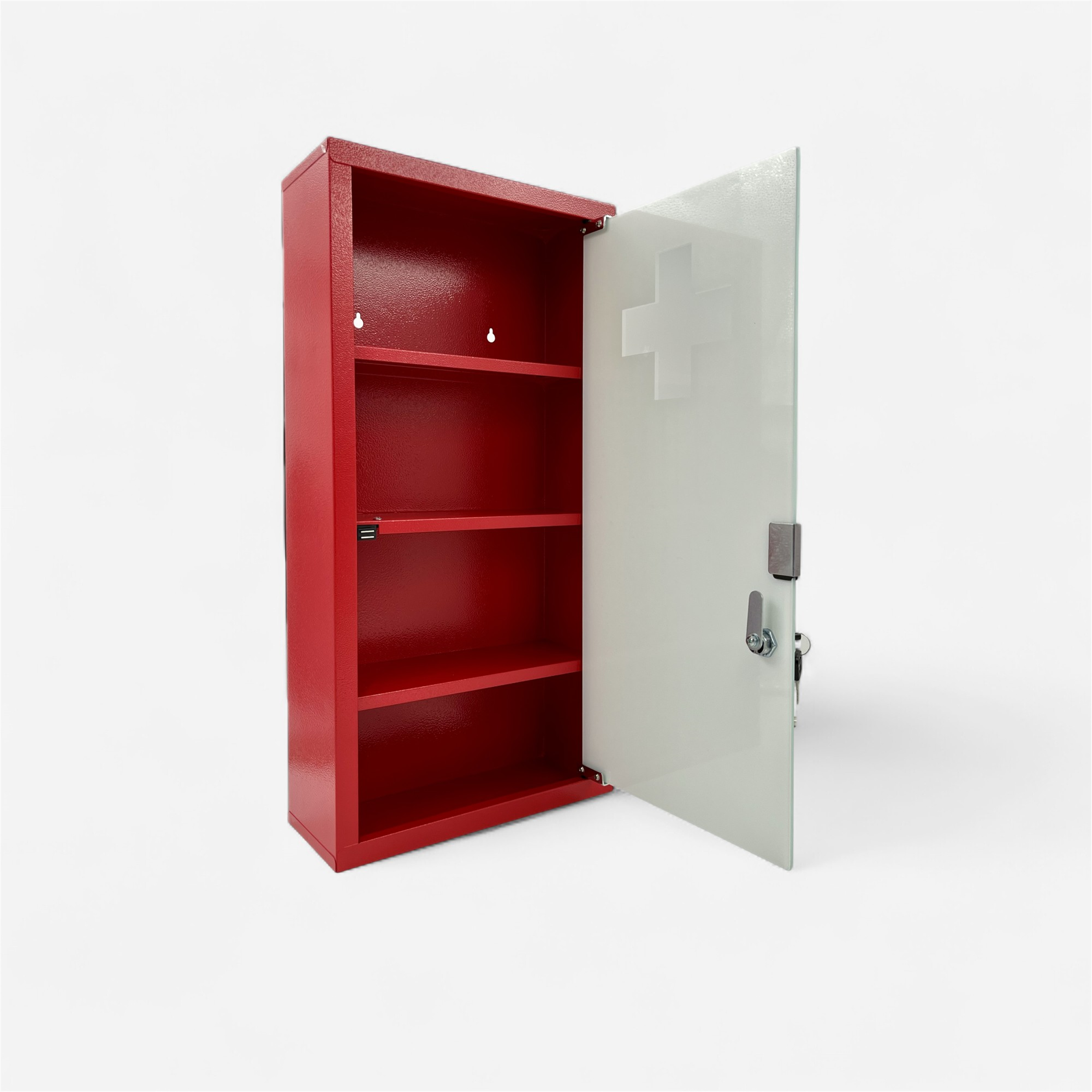 Armoire a pharmacie metal rouge - Santé - FARMOR- Clubs - Entreprises - Collectivités - Associations