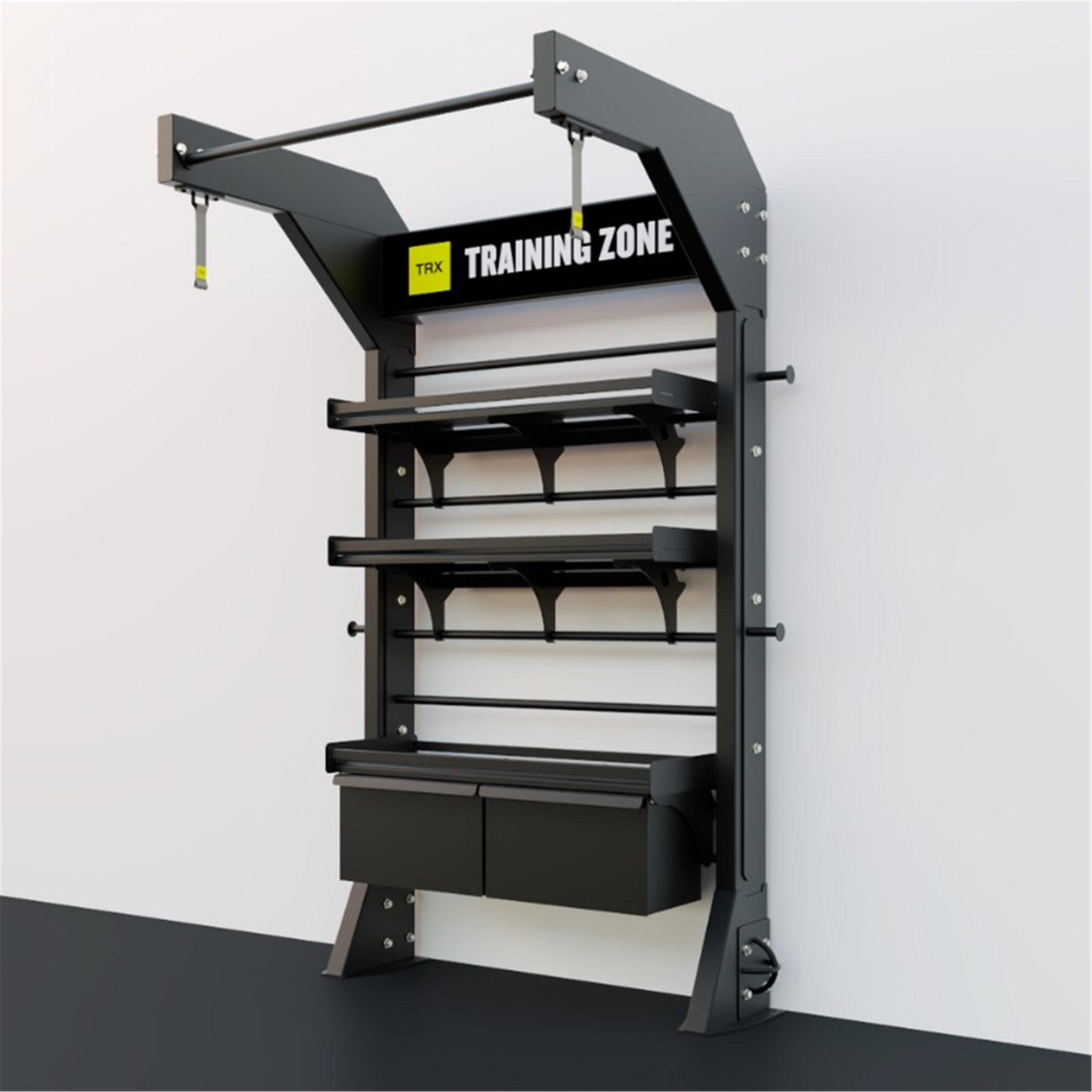 Rack de cross training multifonction - trx single bay noir - Appareils de Musculation - TRX- Clubs - Entreprises - Collectivités - Associations