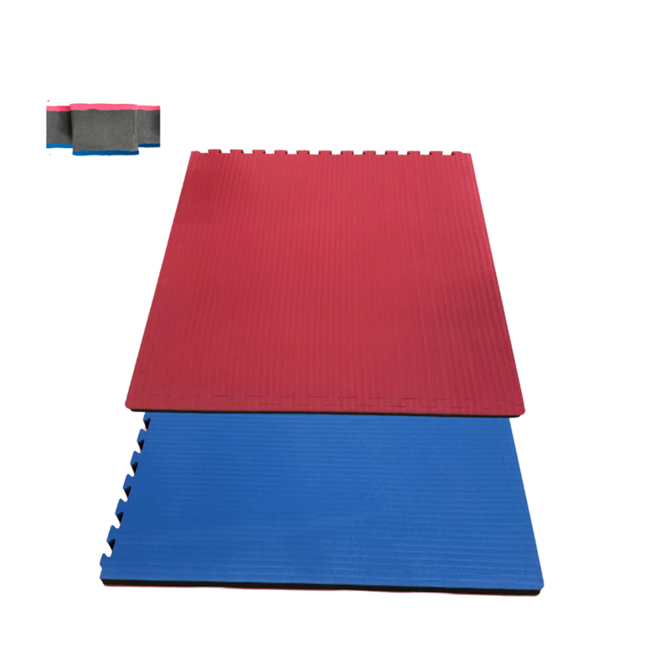 Lot 10 tapis puzzle evolution 4cm r/b - Karaté et Taekwondo - Sarneige- Clubs - Entreprises - Collectivités - Associations