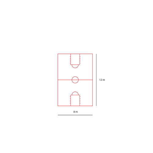 Terrain de Basket 5x5 en thermocollé 12*8 m