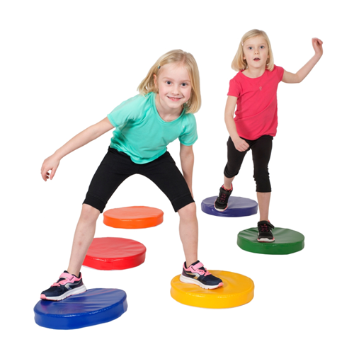 Lot de 6 coussins d&#039;équilibre sonores pour la psychomotricité enfant