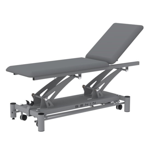 Table de massage kiné - Table 2 plans dossier proclive gris perle