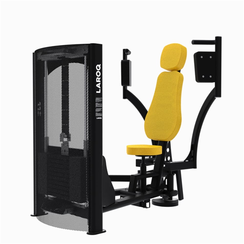 Machine de musculation pectoraux avec charge de 100 Kg - Laroq Butterfly NC07 jaune