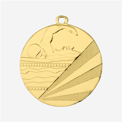 Médaille frappée 50 mm - Natation Or 