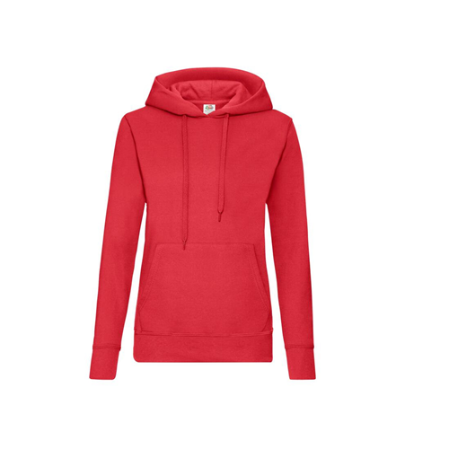 SWEAT CAPUCHE FEMME ROUGE