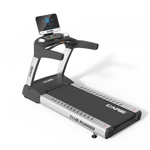 Tapis de course 160x60cm 25km/h - Care Fitness CLUB RUNNER LED gris noir