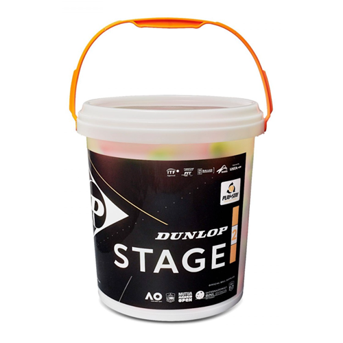 Balles de tennis Dunlop Stage 2 (Seau de 72 balles) - Orange