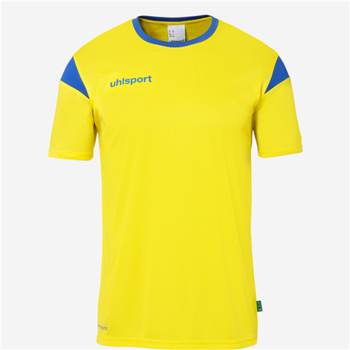 Maillot manches courtes football Uhlsport Enfant - Squad27 Jaune/Azur 