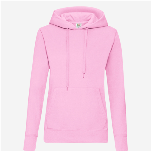 Sweat Capuche femme Fruit Of The Loom - Rose Pâle