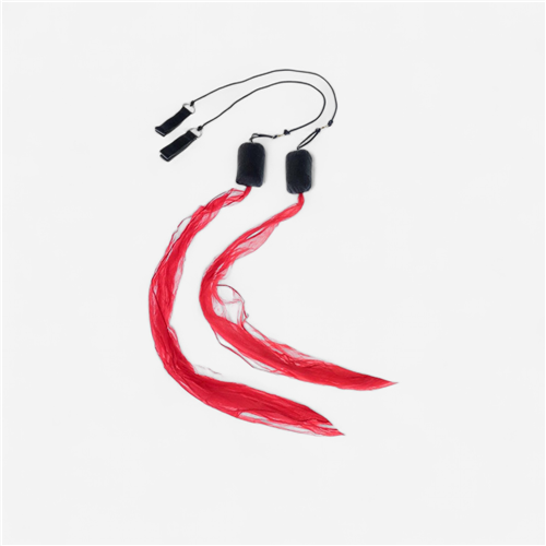 PAIRE DE BOLAS FOULARD ROUGES