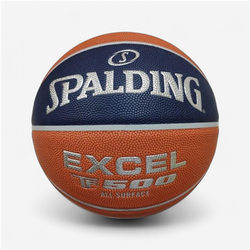 Ballon de basket taille 7 Spalding - Tf500 Lnb 2022 Orange/Bleu