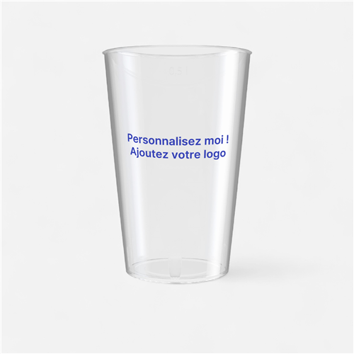 Gobelet bord roulé personnalisé 50 / 60 cl