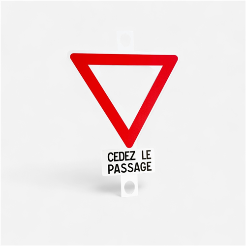 Panneau signalisation - Panneau unique "Cédez le passage" entier