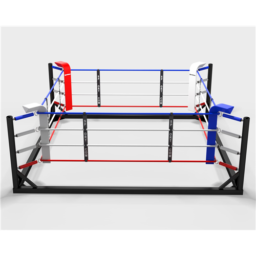 ring de boxe mobile au sol 5m ext, 4m int autoporté