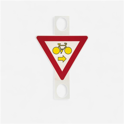 Panneau signalisation - Cycliste "Cédez-le-passage à droite" 