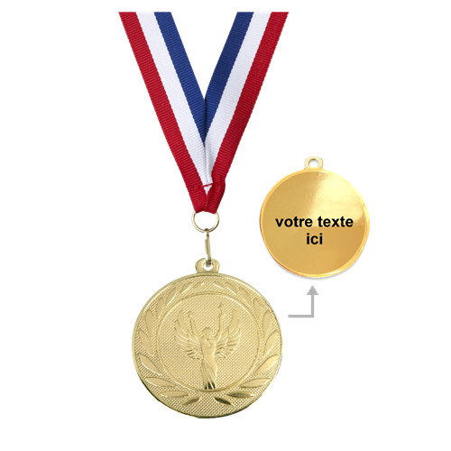 MÉDAILLE VICTOIRE OR 50 MM PERSONNALISÉE