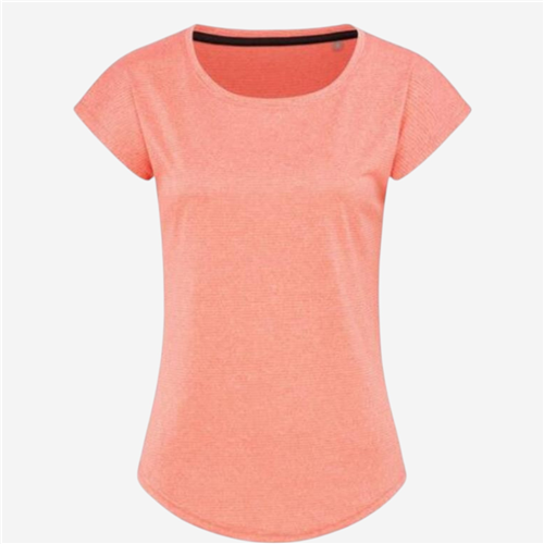 Maillot manches courtes femme Stedman - Polyester Recycle Corail Chine 