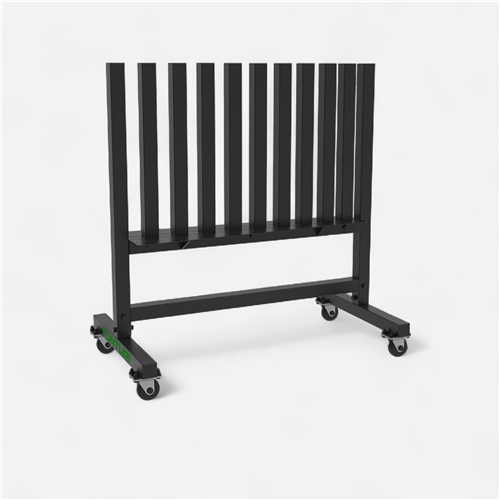 RACK AVEC ROUES POUR HALTÈRES VINYLES