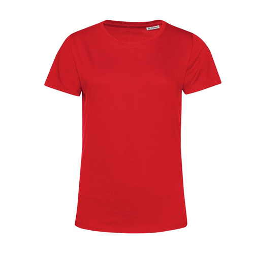 T-SHIRT COTON ORGANIC FEMME ROUGE