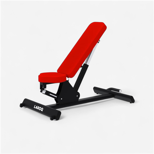 Banc de musculation Laroq - Banc réglable rouge 