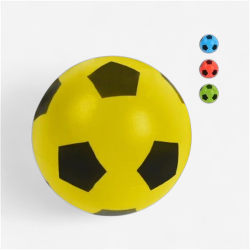 Mini Ballon de football Sportifrance - Mousse Bicolore Jaune 20Cm