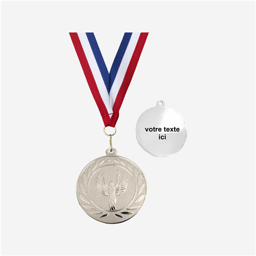 MÉDAILLE VICTOIRE ARGENT 50 MM PERSONNALISÉE