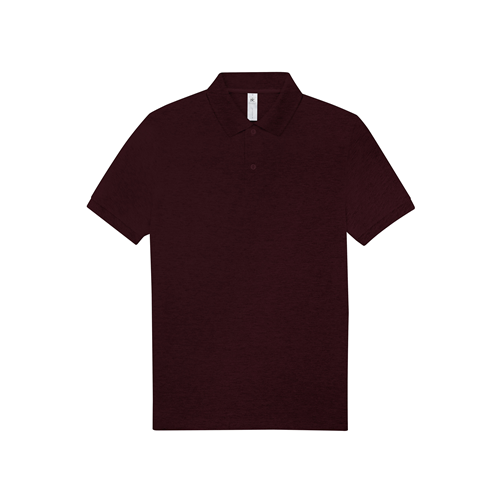 POLO COTON HOMME BORDEAUX CHINE 210