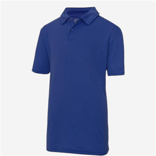 Polo manches courtes enfant Just Cool- Respirant Bleu Royal 
