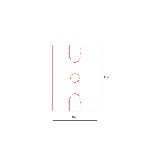 Terrain de Basket 5x5 en thermocollé 15*10 m