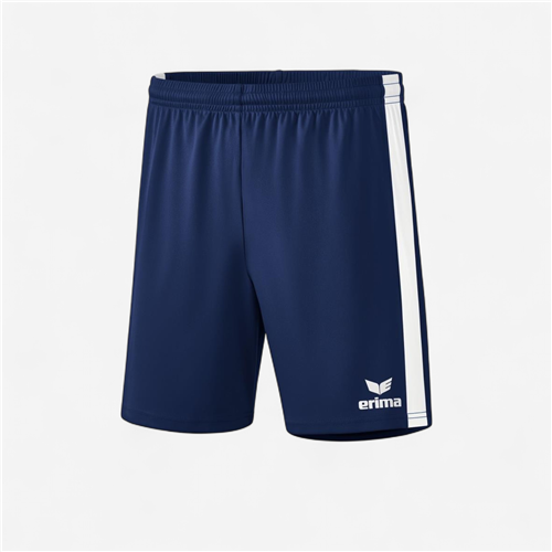 Short football Erima Adulte - Retro Star Bleu Marine/Blanc 