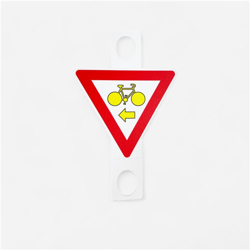 Panneau signalisation - "Cédez-le-passage cycliste à gauche"