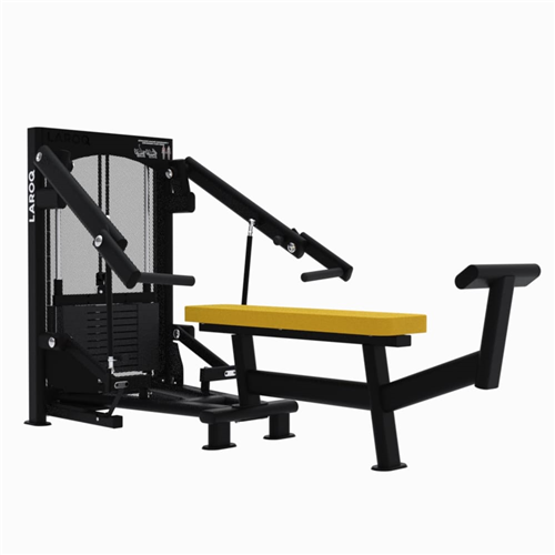 Machine de musculation Développé Couché Convergent charge de 80 Kg - Laroq MX43 jaune
