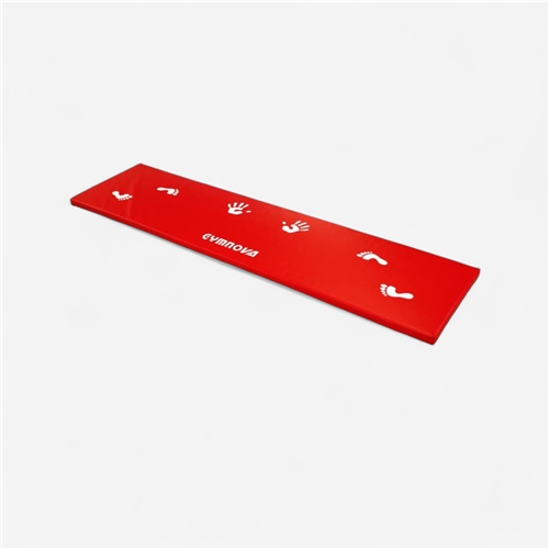Tapis de gymnastique 200x50x4 cm Gymnova - Pédagogique rouge 