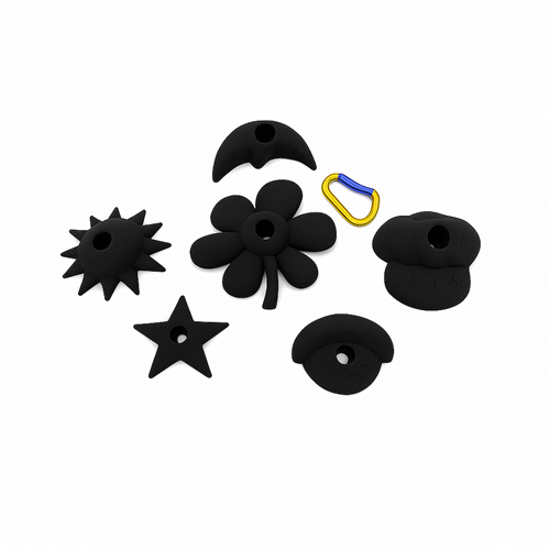 53 Prises escalade - PACK ENFANT Noir (avec visserie)