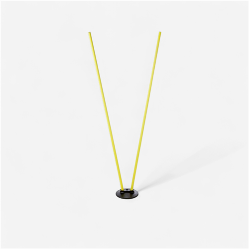 Socle Jalon - Kit socle 3 trous + 2 jalons Jaune