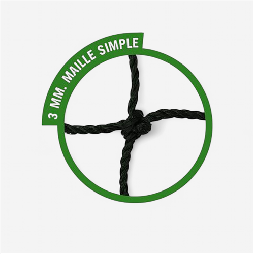Paire de filets de Football Metaluplast - But de Beach Soccer maille simple Ø3mm