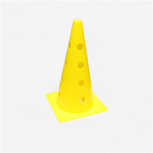 Cône percé économique 35 cm - Jaune