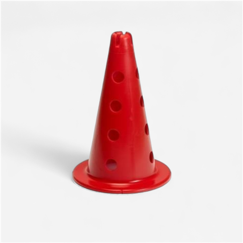 Cône à encoches 16 trous 38 cm - Rouge