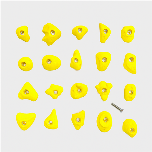 100 Prises escalade - Pack ASC jaune (avec visserie)