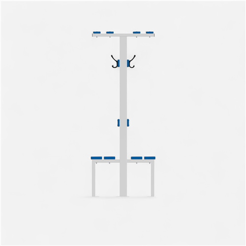 Banc central porte paquets/patères Metaluplast 