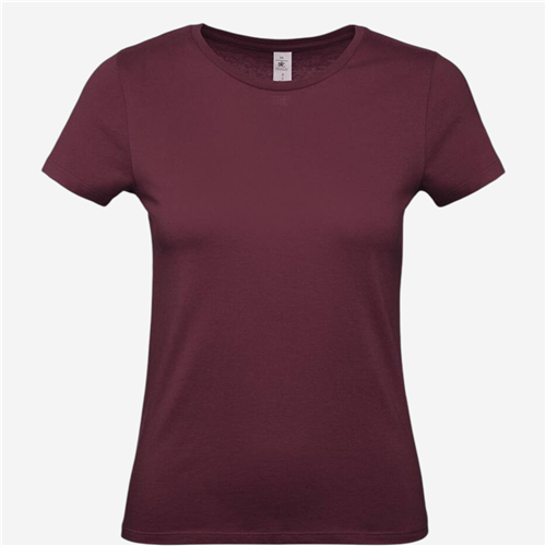Tee shirt manches courtes femme B&C - 150 Bordeaux 