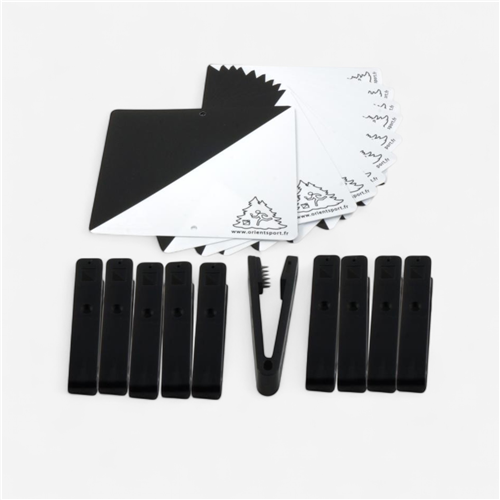 Balise de course d'orientation Orientsport noir - Lot de 10 