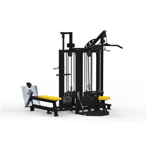 Station de musculation tirage 4 jaune