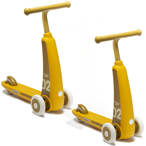 Lot de 2 Trottinettes Dino jaune