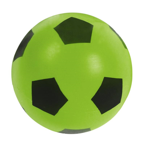 BALLON DE FOOT EN MOUSSE VERT / NOIR 20 cm