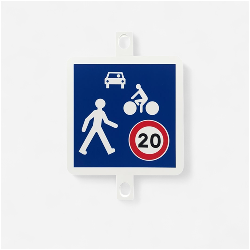 Panneau signalisation - Panneau "Zone de rencontre" 