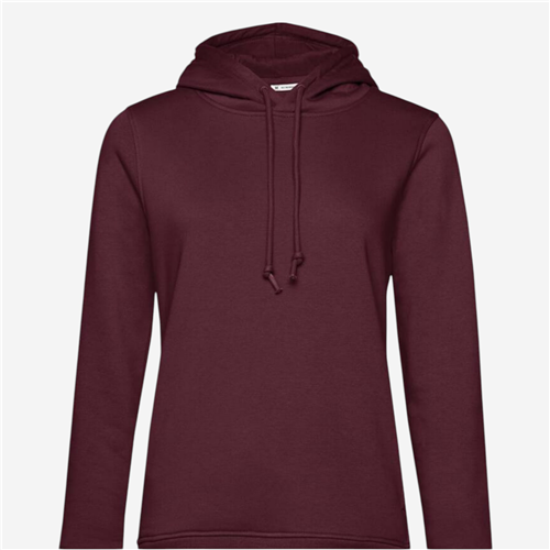 Sweat à capuche femme B&C - Organic Bordeaux