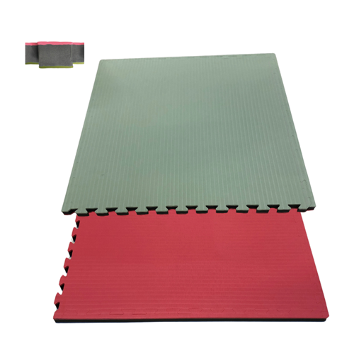 LOT 10 TAPIS PUZZLE 2CM ROUGE/VERT - Mousse EVA recyclée